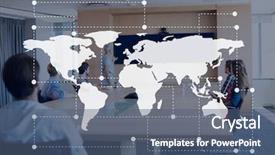  Presentation with composite - Audience pleasing presentation consisting of topographical maps - digital composite of world map backdrop and a ocean colored foreground