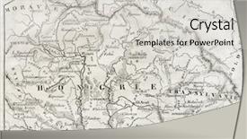  Presentation with old map - Presentation theme with topographical maps - old map of hungary background and a light gray colored foreground