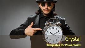  Presentation with top hat - Presentation theme enhanced with toppers - vintage concept with man wearing background and a tawny brown colored foreground