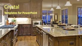  Presentation with pantry - Colorful PPT layouts enhanced with granite counter tops - kitchen from butler's pantry perspective backdrop and a tawny brown colored foreground