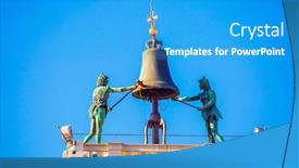  Presentation with byzantine - Colorful presentation design enhanced with tops-of-column-are-decorated backdrop and a teal colored foreground