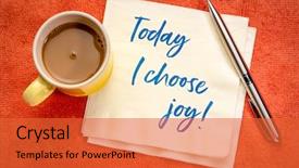  Presentation with choose joy - Audience pleasing presentation theme consisting of toray - today i choose joy backdrop and a red colored foreground