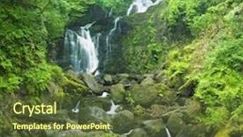  Presentation with killarney - Slides having torc waterfall killarney national park county kerry ireland background and a tawny brown colored foreground