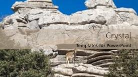  Presentation with mountain - Presentation with torcal-de-antequera-and-wild background and a mint green colored foreground