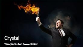  Presentation with solution - Presentation theme having torch - he is searching for solution background and a black colored foreground