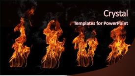  Presentation with flames - Amazing presentation design having torch isolated on black background backdrop and a wine colored foreground