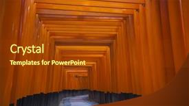  Presentation with pearly gates - Audience pleasing slide set consisting of statue of latona fountain at herrenchiemsee in bavaria germany backdrop and a light blue colored foreground