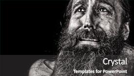  Presentation with homeless - Presentation having torment - very emotional image background and a  colored foreground