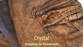  Presentation with trousers - PPT theme enhanced with torn and dirty working trousers background and a tawny brown colored foreground