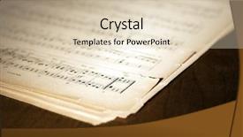  Presentation with music book - Theme featuring torn and yellowed music background and a lemonade colored foreground