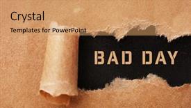  Presentation with black paper - Presentation design with torn black paper with red background and a coral colored foreground