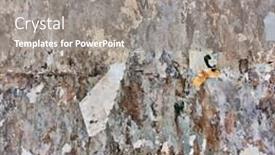  Presentation with bulletin board - Slide deck having torn-bulletin-board-with-scraps background and a gray colored foreground