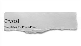  Presentation with headline - Presentation theme having torn cardboard banner in monochrome background and a light gray colored foreground