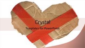  Presentation with broken heart - Audience pleasing PPT theme consisting of waste - fit and slim young woman backdrop and a coral colored foreground