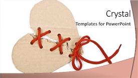 Presentation with cardboard - Amazing theme having torn cardboard heart with red backdrop and a white colored foreground