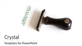  Presentation with stamp - Audience pleasing presentation theme consisting of torn contract - old rubber stamp backdrop and a white colored foreground