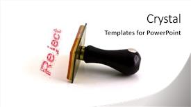  Presentation with recognition word on signs - PPT theme with torn contract - old rubber stamp background and a white colored foreground