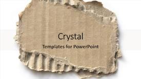  Presentation with corrugated cardboard - PPT layouts consisting of torn corrugated cardboard casting natural background and a coral colored foreground