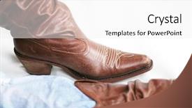  Presentation with love of book - Slide set enhanced with torn designer - love these boots background and a white colored foreground