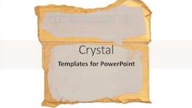  Presentation with empty old paper feather - PPT layouts with torn-empty-old-grunge-gold background and a lemonade colored foreground