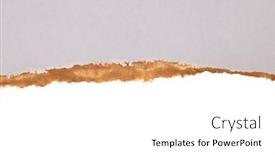  Presentation with torn paper - PPT layouts with torn-empty-pieces-texture-gold background and a white colored foreground