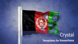  Presentation with afghanistan - Cool new presentation theme with torn flag of afghanistan flying backdrop and a ocean colored foreground