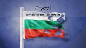  Presentation with vintage philippines flag on grunge - Cool new presentation theme with torn flag of bulgaria flying backdrop and a ocean colored foreground