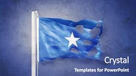  Presentation with flying - Cool new PPT layouts with torn flag of somalia flying backdrop and a ocean colored foreground