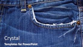  Presentation with jeans blue denim texture - Slides consisting of torn-jeans-pocket-denim-background background and a ocean colored foreground