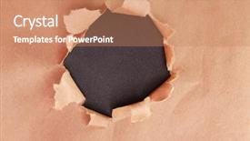  Presentation with torn paper - Slide deck featuring torn kraft paper background background and a  colored foreground