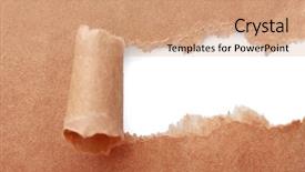 Presentation with torn paper - Slide deck enhanced with torn kraft paper background background and a  colored foreground