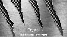  Presentation with sheet metal - Colorful presentation theme enhanced with torn metal texture backdrop and a gray colored foreground