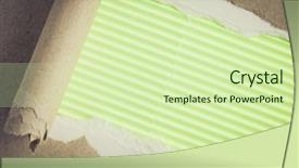  Presentation with torn paper - Colorful PPT layouts enhanced with torn of green paper isolated backdrop and a soft green colored foreground