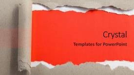  Presentation with torn paper - Amazing slide deck having torn of red paper isolated backdrop and a dark gray colored foreground