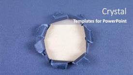  Presentation with torn paper - Presentation consisting of torn paper banner isolated background and a teal colored foreground