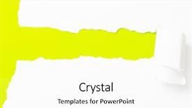  Presentation with headline - Slides having torn paper banner isolated background and a  colored foreground