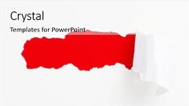  Presentation with headline - Slide set consisting of torn paper banner isolated background and a  colored foreground