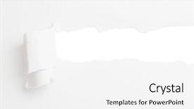  Presentation with torn paper - Amazing theme having torn paper banner isolated backdrop and a white colored foreground