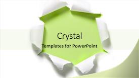  Presentation with torn paper - Amazing PPT layouts having torn paper circle on green backdrop and a soft green colored foreground