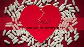  Presentation with heart attack - Slide deck with torn-paper-heart-and-medical background and a crimson colored foreground