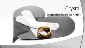  Presentation with heart medical - Beautiful slide deck featuring torn paper heart with medical backdrop and a white colored foreground