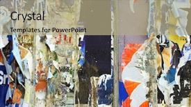  Presentation with torn paper - Cool new PPT theme with torn paper on billboard backdrop and a mint green colored foreground