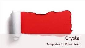  Presentation with torn paper - Presentation design with torn paper over a blank background and a sky blue colored foreground