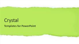  Presentation with torn paper - Theme enhanced with torn paper strip on green background and a yellow colored foreground