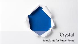  Presentation with torn paper - Amazing slide deck having torn paper with blank space backdrop and a light gray colored foreground