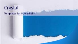  Presentation with god torn paper - Cool new presentation design with torn paper with blue background backdrop and a sky blue colored foreground