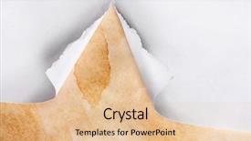  Presentation with torn paper - Theme having torn paper with brown background background and a lemonade colored foreground