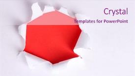  Presentation with torn paper - Presentation consisting of torn paper with red background background and a sky blue colored foreground