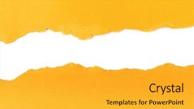  Presentation with yellow paper - Beautiful slide set featuring torn paper with ripped edge backdrop and a light gray colored foreground