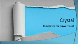  Presentation with torn paper - Amazing slide deck having torn paper with space backdrop and a light blue colored foreground